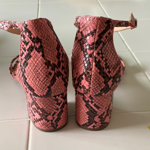 Madden Girl Coral Snake-Print Ankle Strap Block-Heel Sandals - Picture 3 of 5